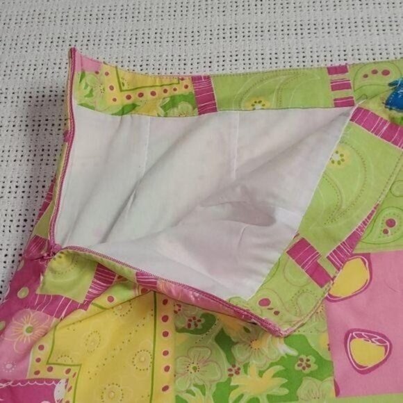 Cotton Connection Colorful Lined Patchwork Cotton Side Zipper Sz‎ L Skirt - Picture 6 of 9
